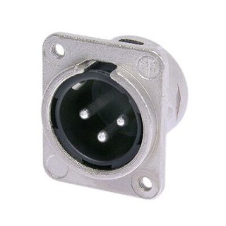 Neutrik - Embase NEUTRIK 3 broches males serie D a visser sur vis M3 Neutrik