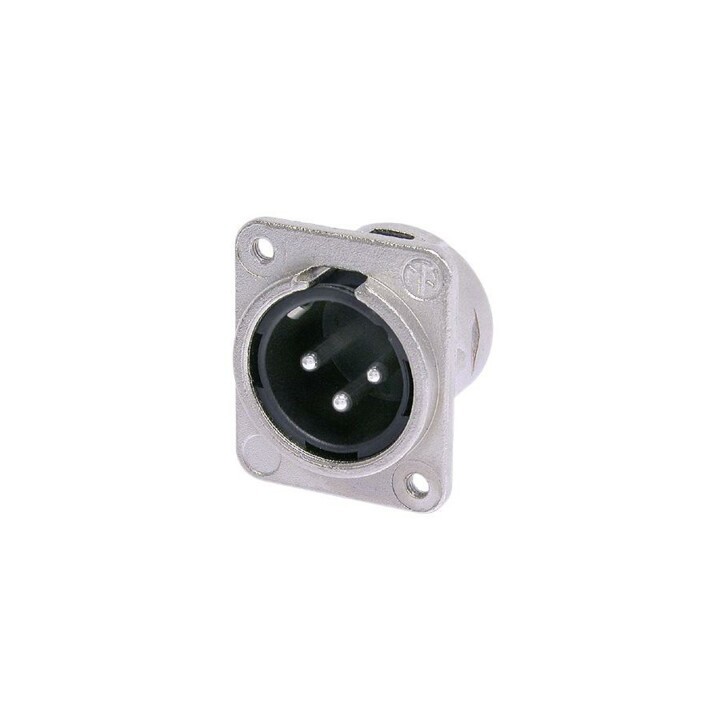 Neutrik - Embase NEUTRIK 3 broches males serie D a visser sur vis M3 Neutrik
