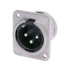 Neutrik - Embase NEUTRIK 3 broches males serie D a visser sur vis M3 Neutrik