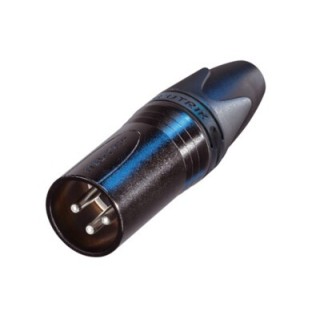 Neutrik - Fiche male nouvelle generation 3 poles corps noir contacts argent Neutrik