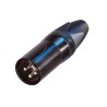 Neutrik - Fiche male nouvelle generation 3 poles corps noir contacts argent Neutrik