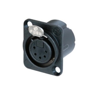 Neutrik - Embase XLR femelle 5 poles, série DLX, corps noir contacts argent Neutrik