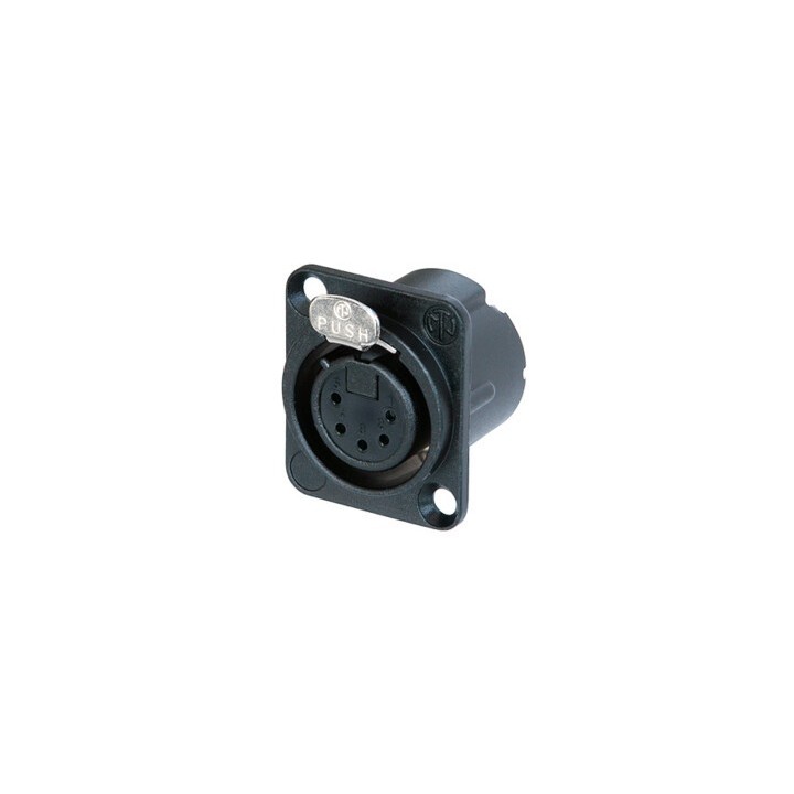 Neutrik - Embase XLR femelle 5 poles, série DLX, corps noir contacts argent Neutrik