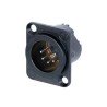Neutrik - Embase XLR male 5 poles, série DLX, corps noir contacts argent Neutrik