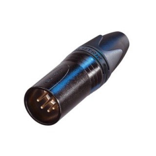 Neutrik - Fiche XLR 5poles male, corps noir contact or Neutrik