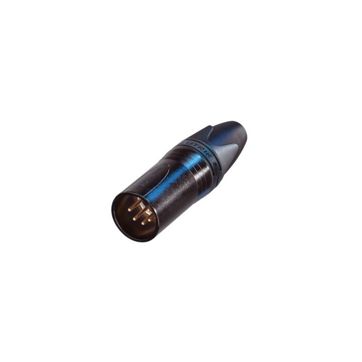 Neutrik - Fiche XLR 5poles male, corps noir contact or Neutrik