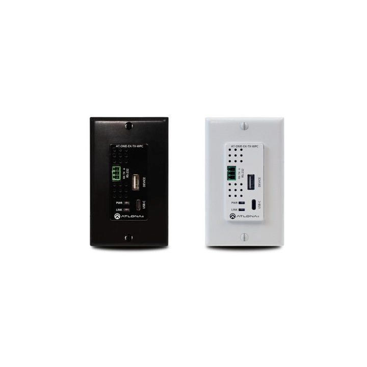 Plaque murale Atlona AT-OME-EX-TX-WPC | USB-C | entrée 70 m Atlona