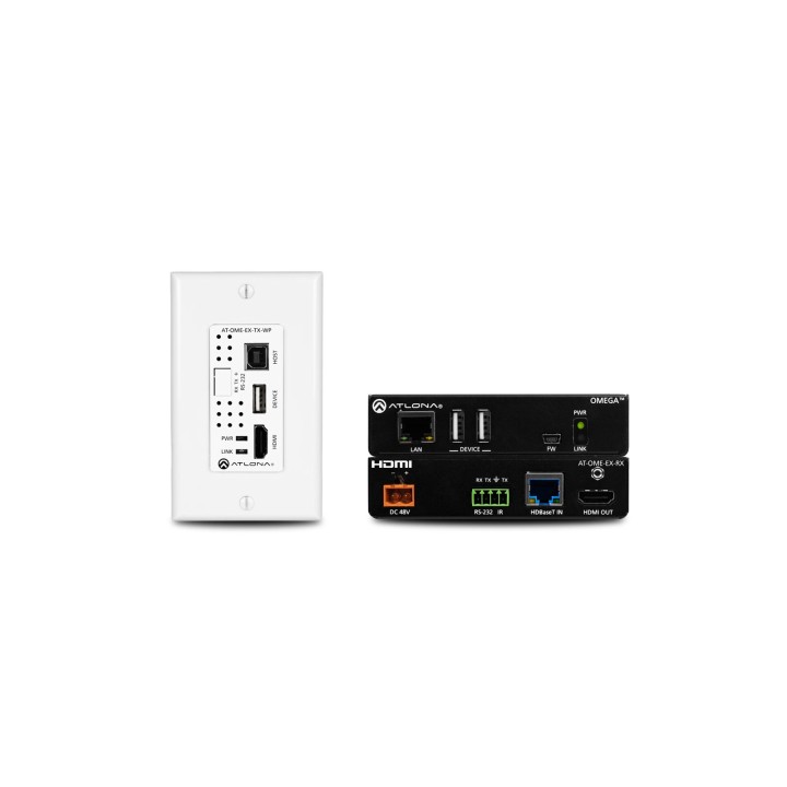 Plaque murale Atlona AT-OME-EX-WP-KIT | HDMI 4K | 70 m Atlona