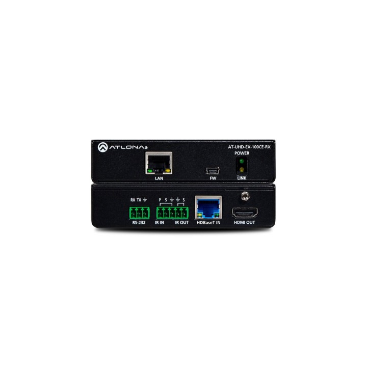 Récepteur HDMI Atlona AT-UHD-EX-100CE-RX | 4K Over 100M | HDBaseT avec PoE Atlona