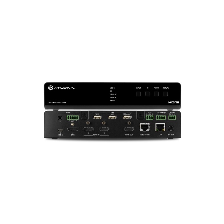 Commutateur universel Atlona AT-UHD-SW-510W | 5 entrées | présentation sans fil Atlona