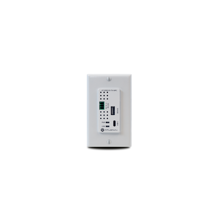Plaque murale Atlona AT-OME-EX-TX-WPC | USB-C | entrée 70 m Atlona