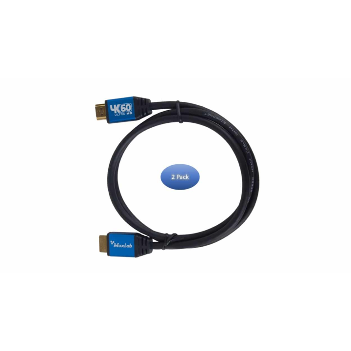 Câble HDMI 2.0 Muxlab 500091-2PK | Certifié Premium | 1M | paquet de 2 Muxlab