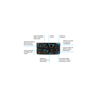 Décodeur audio numérique Atlona AT-HDR-M2C | 4K HDR | performance audio Atlona