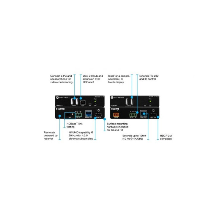 Kit Extendeur Atlona AT-OME-EX-KIT-LT | HDMI 4K | 70 m Atlona