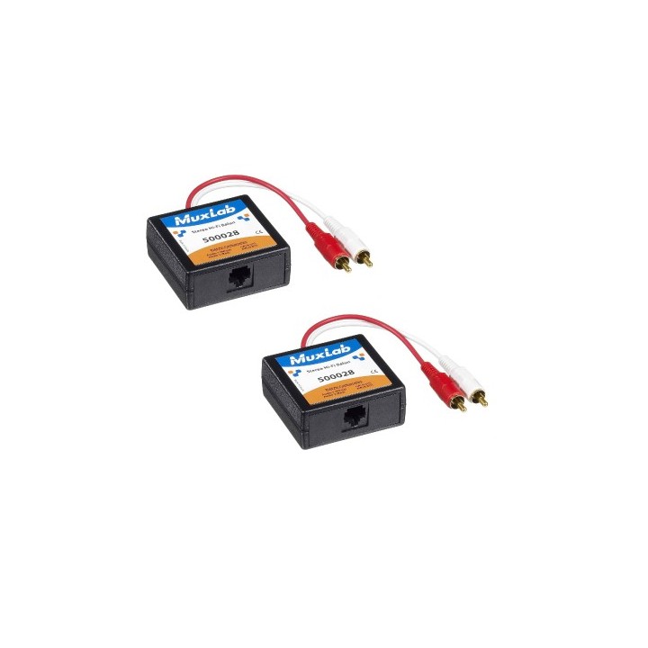 Balun Stéréo HI-FI Muxlab 500028-2PK | Haute qualité | 2-PACK Muxlab