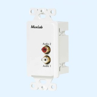 Balun plaque murale Hi-Fi stéréo Muxlab 500028-WP | Connectivité avancée | Design élégant Muxlab