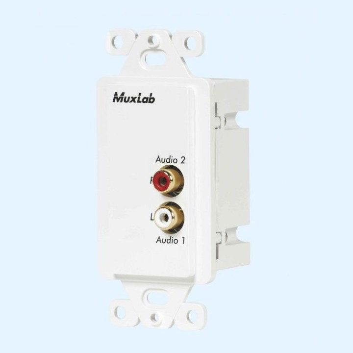 Balun plaque murale Hi-Fi stéréo Muxlab 500028-WP | Connectivité avancée | Design élégant Muxlab