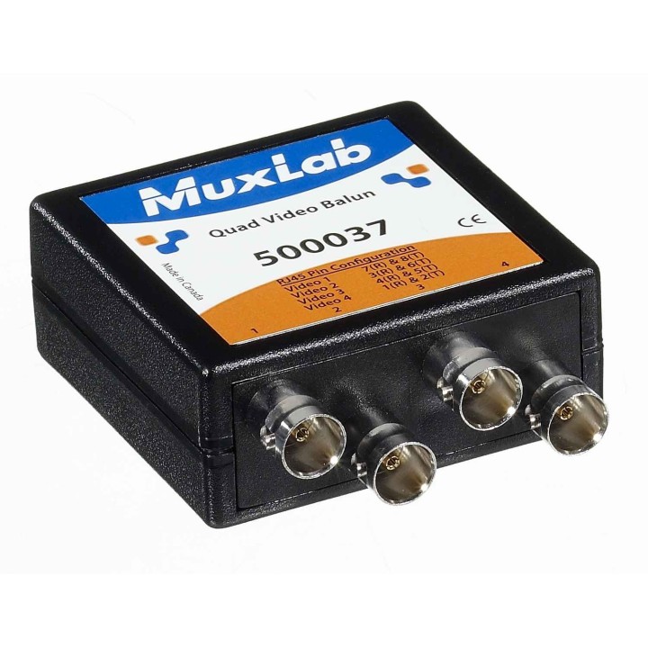 Balun Vidéo Muxlab 500037 | QUAD Vidéo | BNC Muxlab
