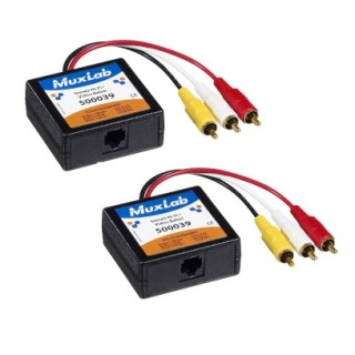 Balun Stéréo HI-FI Vidéo Muxlab 500039-2PK | 2-PACK | Haute qualité Muxlab