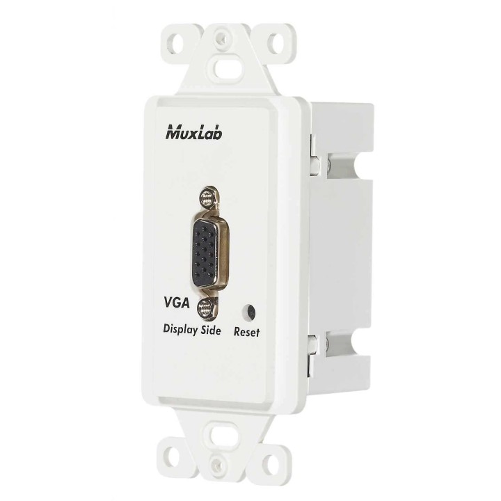 Balun plaque murale VGA II Muxlab 500041-WP | côté moniteur | installation facile Muxlab