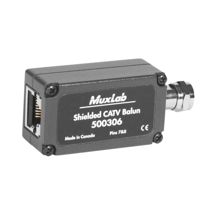 Balun CATV Muxlab 500306 | Coaxial/Cat5e | Cat6 Muxlab