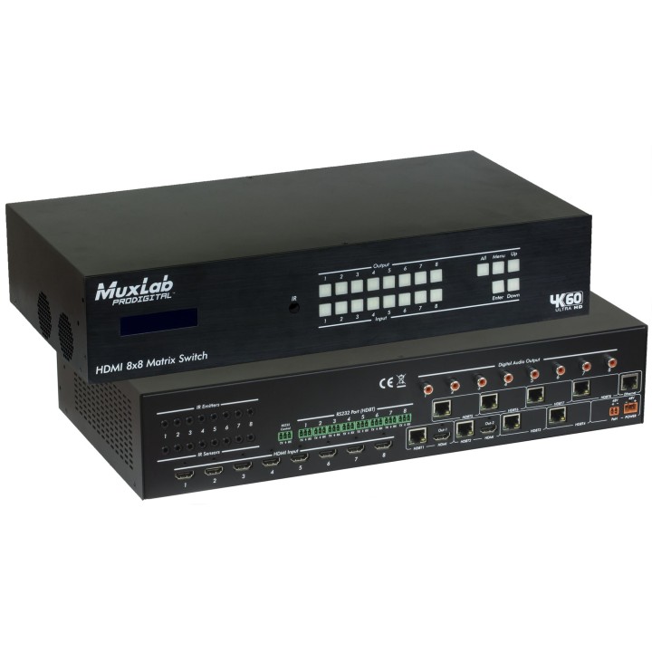 Kit de commutation Muxlab 500413 | HDMI 8x8 | 4K/60 Muxlab