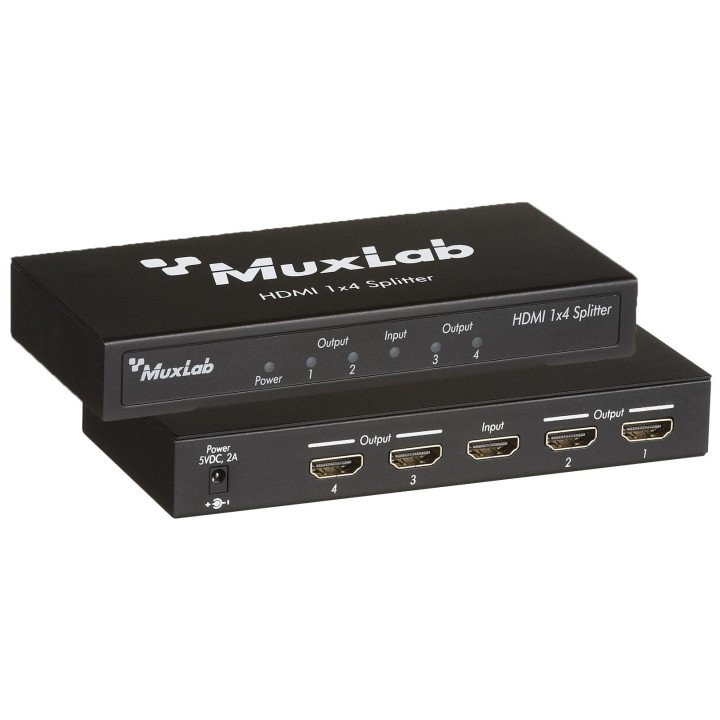 Distributeur HDMI Muxlab 500421 | 1*4 2K-4K | 110-220V Muxlab