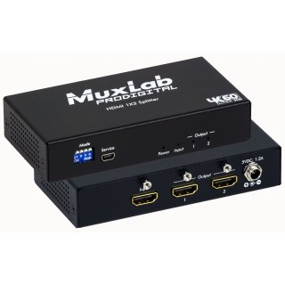 Splitter 4K60 Ultra HD HDMI 1x2 Muxlab 500425 | Ultra HD | 4K60 Muxlab