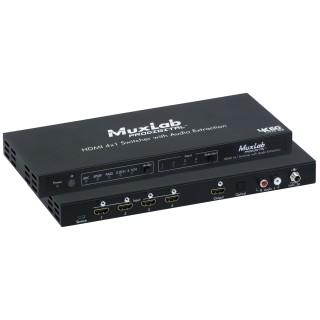 Commutateur HDMI Muxlab 500437 | 4x1 | extraction audio Muxlab