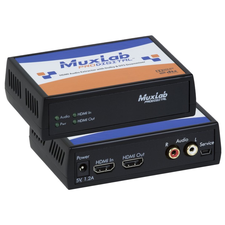 Extracteur audio HDMI Muxlab 500439 | Dolby | DTS Downmixer Muxlab