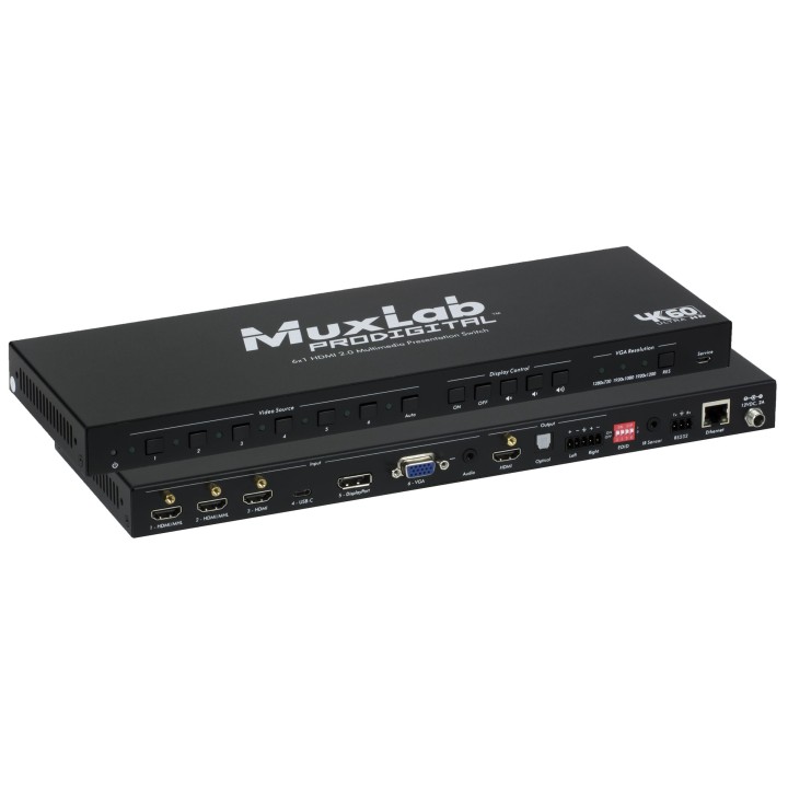 Commutateur HDMI Muxlab 500445 | 6x1 | 4K HDR Muxlab