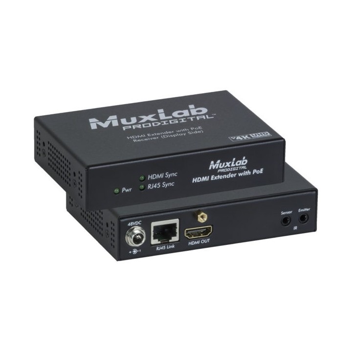 Récepteur HDMI Muxlab 500451-POE-RX | HDMI1.4 IR HDBT Cat6 70m | PoE Muxlab