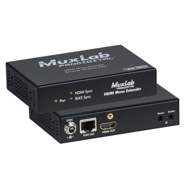 Récepteur HDMI Muxlab 500451-RX | HDBT sur Cat6 | UHD-4K à 40 m Muxlab