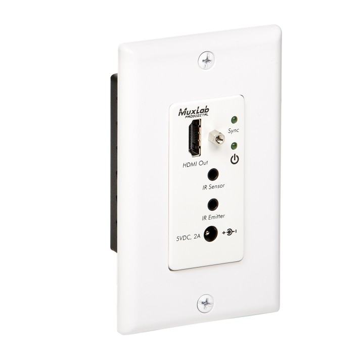 Récepteur HDMI Muxlab 500451-WP-DEC-RX | IR HDBT Cat6 70m | UHD-4K 40m Muxlab