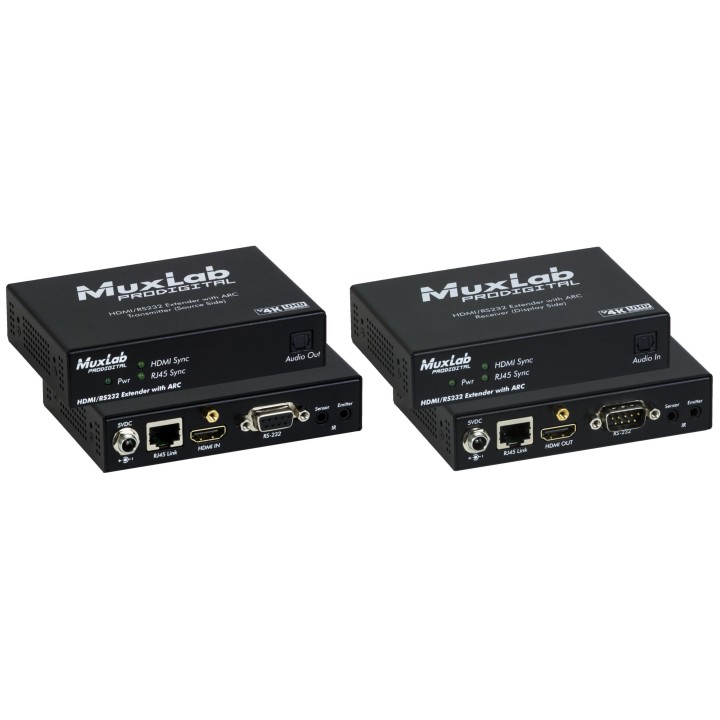 Extendeur HDMI2.0 Muxlab 500458-ARC | Audio Toslink | UHD-4K/30 Muxlab
