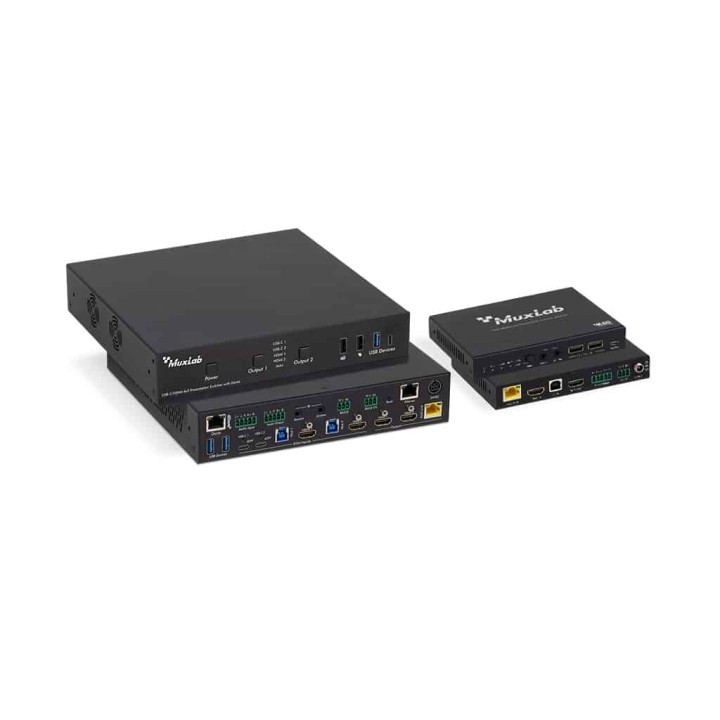 Commutateur de présentation Muxlab 500532 | USB-C/HDMI | Dante Muxlab