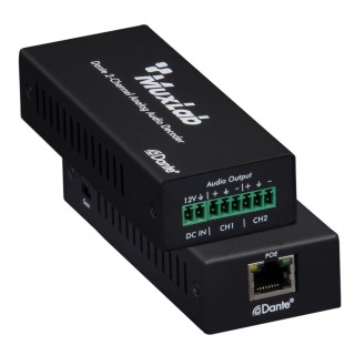 Décodeur audio analogique Muxlab 500552 | Dante | 2 canaux Muxlab