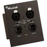 Plaque murale Muxlab 500558 | Dante 2 canaux | XLR Muxlab