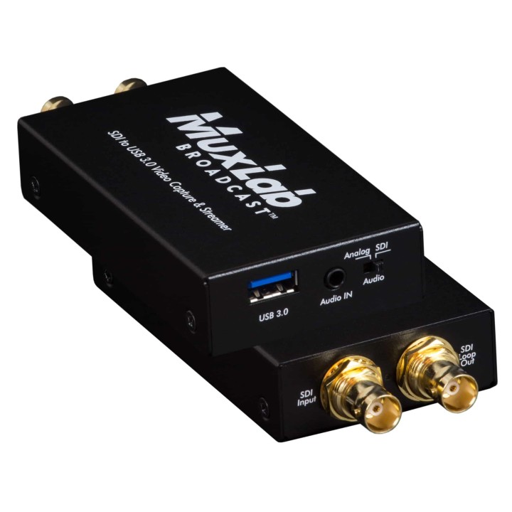 Steamer vidéo Muxlab 500705 | SDI vers USB3.0 | entrée audio Muxlab