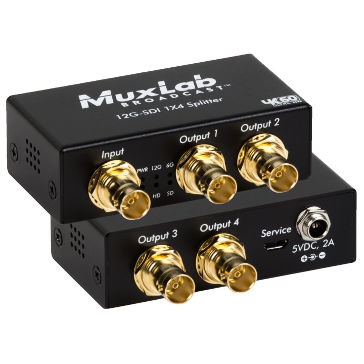 Distributeur Muxlab 500727 | 12G-SDI 1X4 | 4K/60 Muxlab