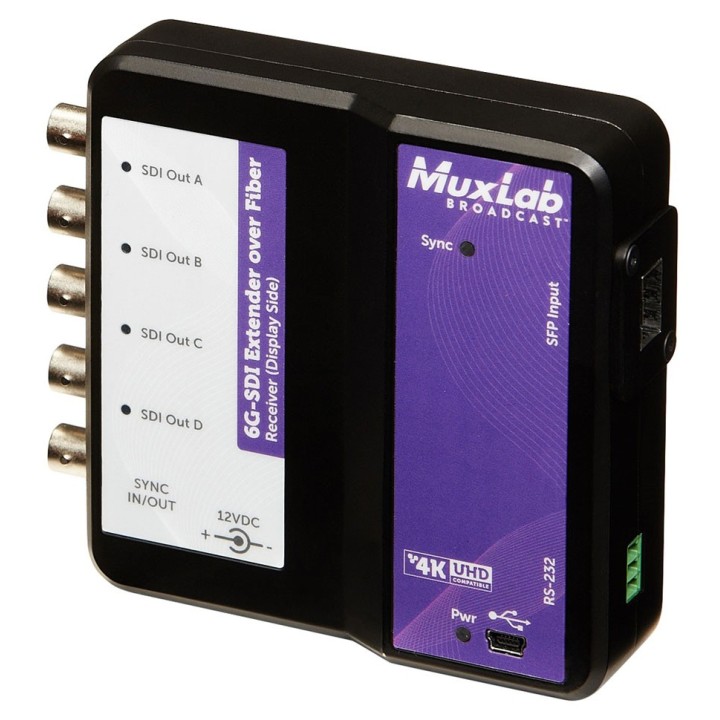 Extendeur 6G-SDI Muxlab 500732 | Fibre | Broadcast Muxlab