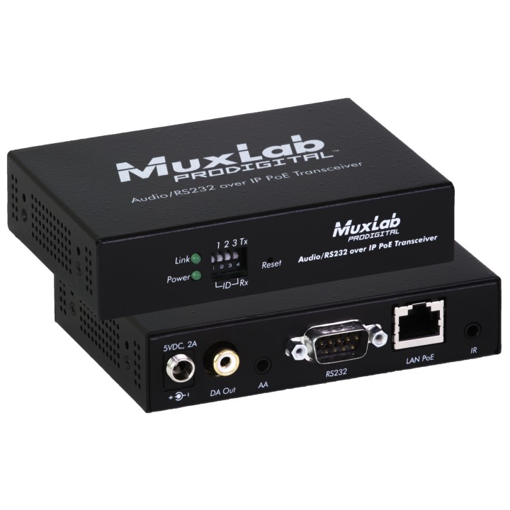 Récepteur Audio Muxlab 500755 | RS232 | PoE Muxlab