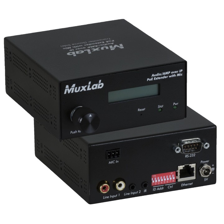 Kit d'extension Audio Muxlab 500755-AMP-TX | IP | Mic Muxlab
