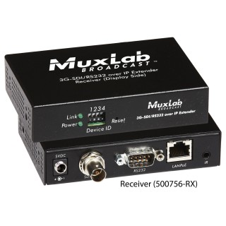 Receveur 3G-SDI sur IP Muxlab 500756-RX | PoE | Broadcast Muxlab