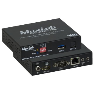 Récepteur HDMI sur IP Muxlab 500762-RX | H.264/H.265 | PoE 4K60 Muxlab