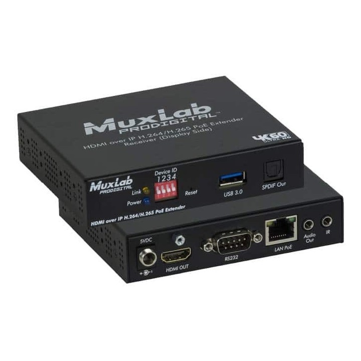 Récepteur HDMI Muxlab 500762-RX-V2 | PoE | 4K60 Muxlab