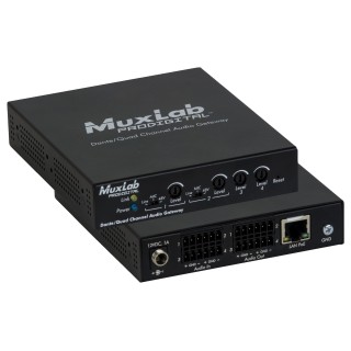 Passerelle Dante Muxlab 500765 | Quad Channel | Audio PoE Muxlab
