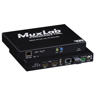 Émetteur-récepteur KVM Muxlab 500766-FIBER | HDMI 4K/60 | IP Muxlab