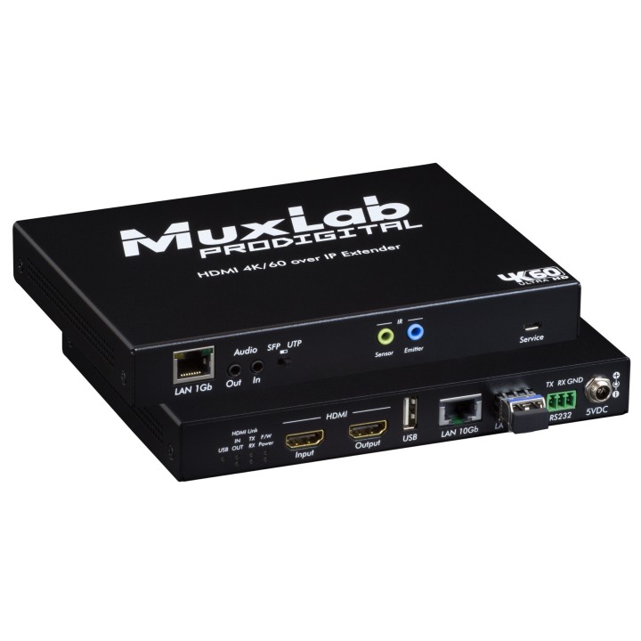 Émetteur-récepteur KVM Muxlab 500766-FIBER | HDMI 4K/60 | IP Muxlab