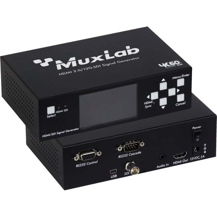Générateur de signaux HDMI Muxlab 500830-V2 | HDMI 2.0 | 12G-SDI Muxlab